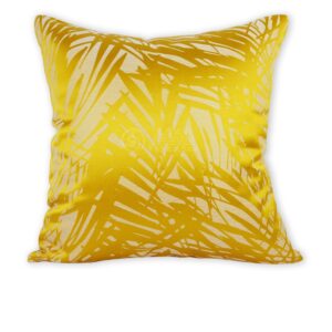 Yellow Abstract Leaf Texture Pillow