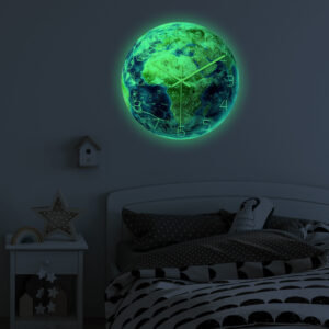Luminous Earth Wall Clock