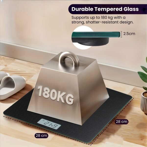 Digital Bathroom Scale – 180 kg Capacity with LED Display