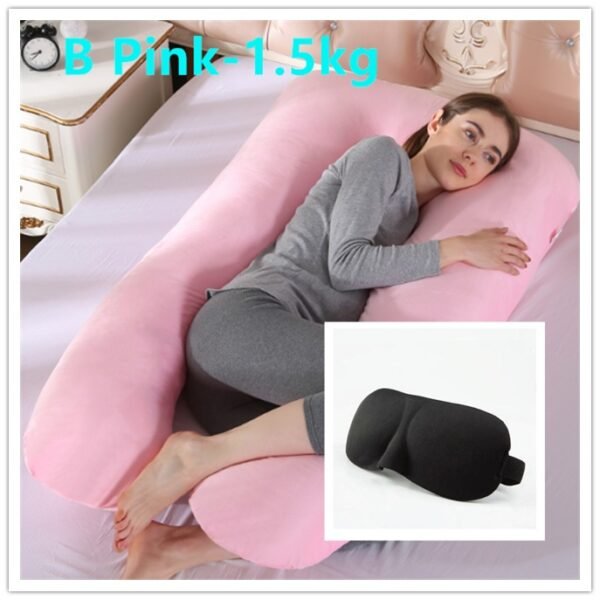 U-Shaped Pregnancy Pillow for Maternity and Side Sleeping Support