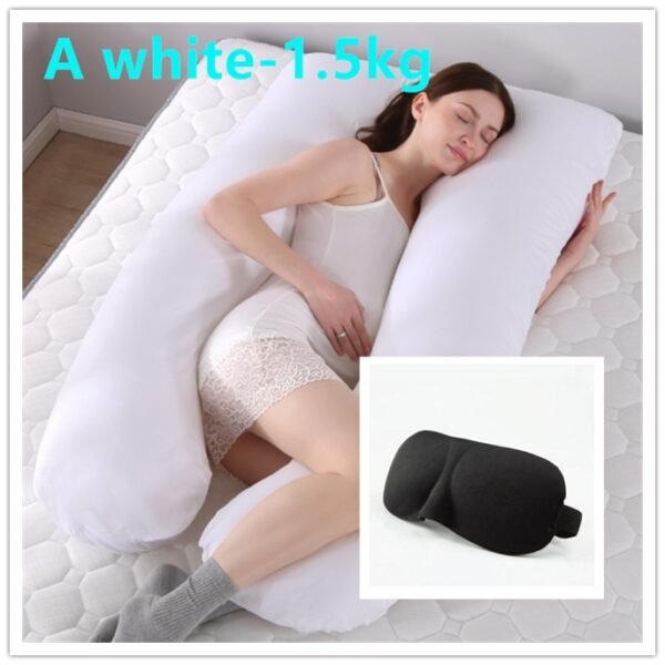 U-Shaped Pregnancy Pillow for Maternity and Side Sleeping Support