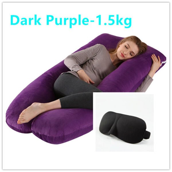 U-Shaped Pregnancy Pillow for Maternity and Side Sleeping Support