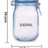 Reusable Waterproof Snack Storage Bag – 1L Zipper-Seal Food Bag
