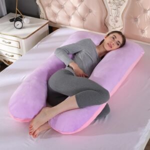U-Shaped Pregnancy Pillow for Maternity and Side Sleeping Support