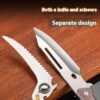 Household Multi-functional Chicken Bone Scissors Stainless Steel Kitchen Food Scissors