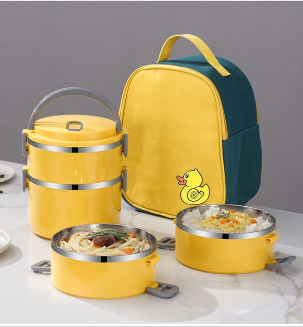Stainless Steel Insulated Lunch Box with Lid and Cutlery