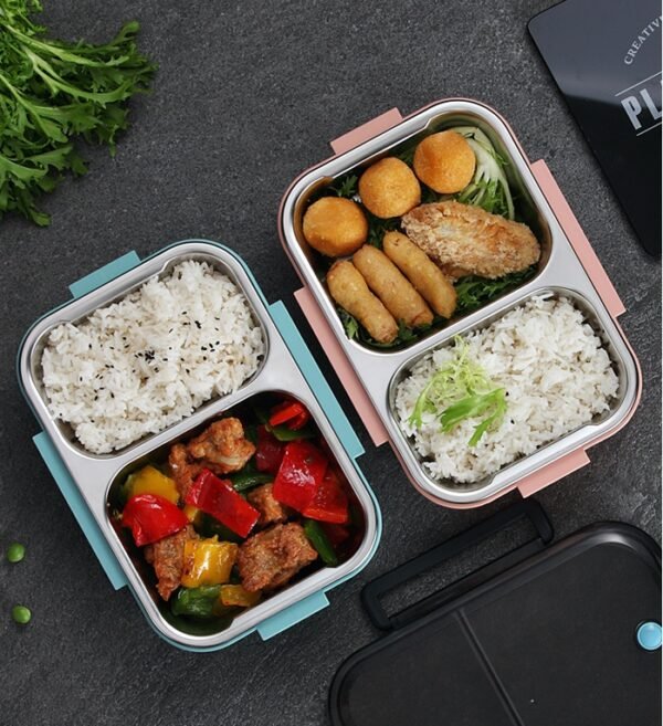 Kids Stainless Steel Lunch Box with Leak-Resistant Lid