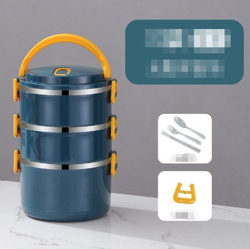 Stainless Steel Insulated Lunch Box with Lid and Cutlery