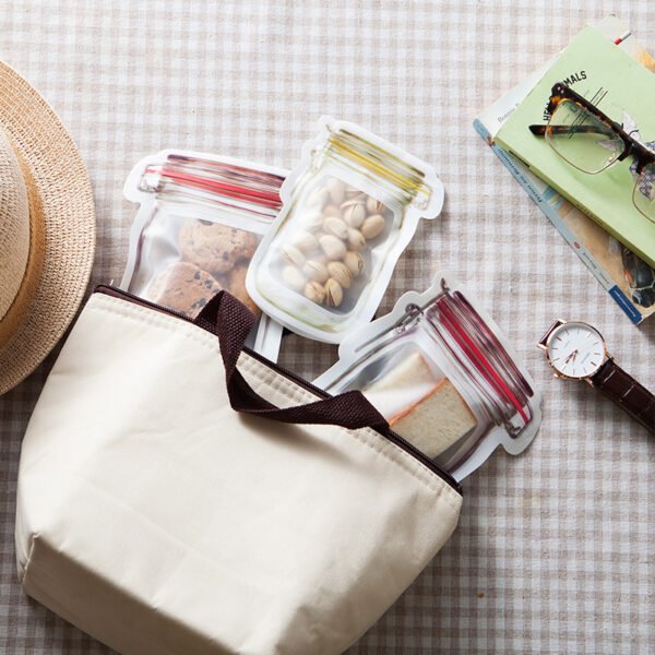 Reusable Waterproof Snack Storage Bag – 1L Zipper-Seal Food Bag