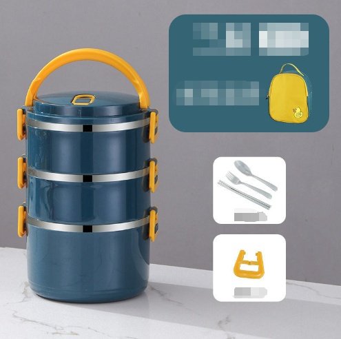 Stainless Steel Insulated Lunch Box with Lid and Cutlery