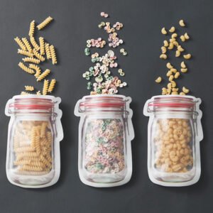 Reusable Waterproof Snack Storage Bag – 1L Zipper-Seal Food Bag