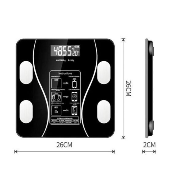 504e814a-e5fc-4e71-98d4-e6c1c45699d7.jpg Bluetooth Smart Body Fat Scale – 180 kg Digital BMI Bathroom Scale