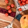 Round Wood and Resin Cutting Board – Decorative Kitchen Serving Tray