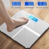 Digital Bathroom Scale with LCD Display – Tempered Glass