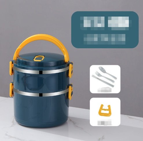 Stainless Steel Insulated Lunch Box with Lid and Cutlery