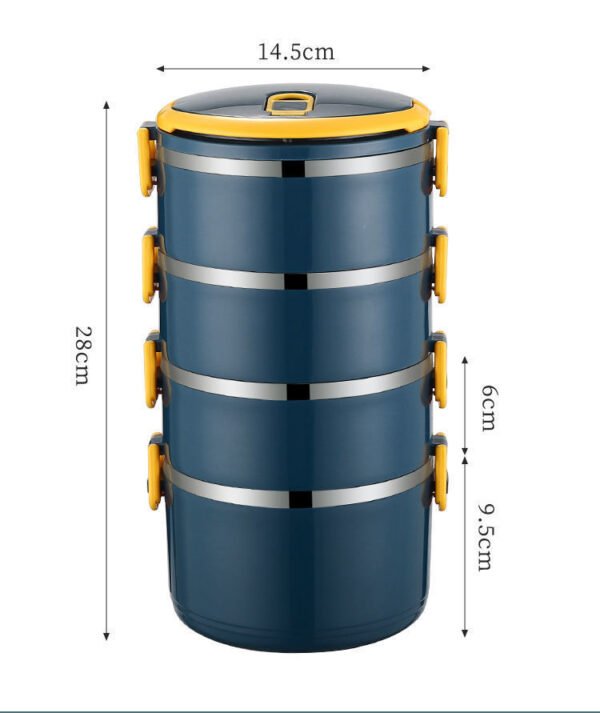 Stainless Steel Insulated Lunch Box with Lid and Cutlery