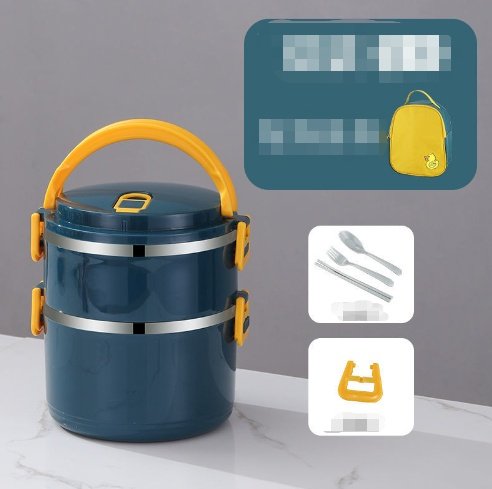 Stainless Steel Insulated Lunch Box with Lid and Cutlery