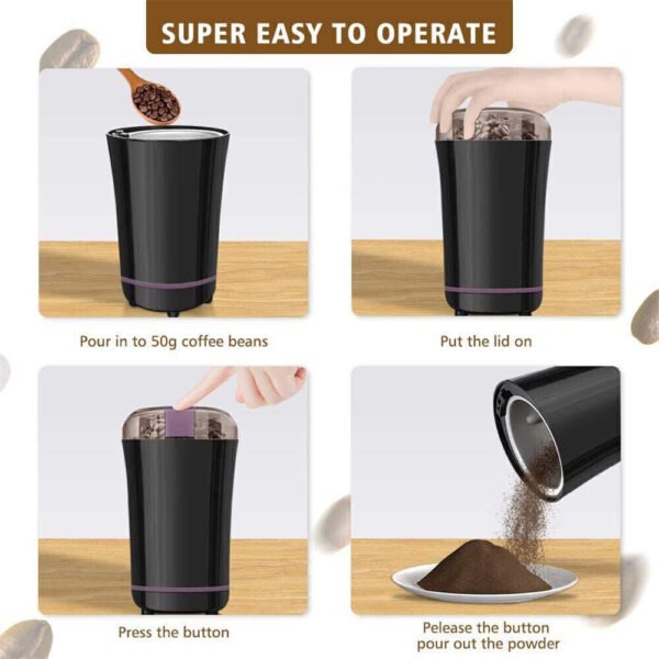 Electric Coffee Grinder Grinding Milling Bean Nut Spice Matte Blade Blender UK
